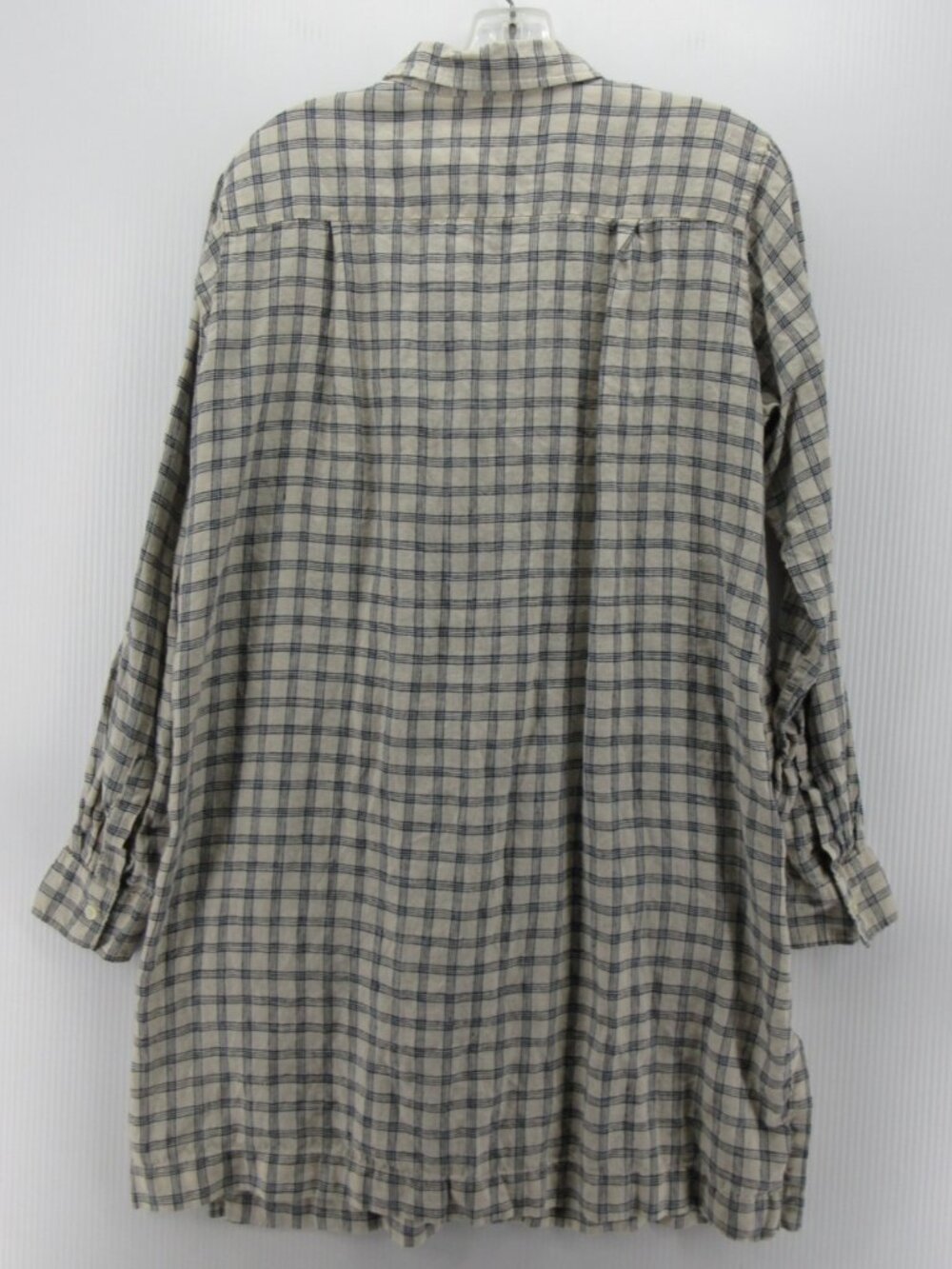 Uniqlo Ines De La Fressange Dress Medium Linen Shirt Button Up Check - Picture 7 of 11